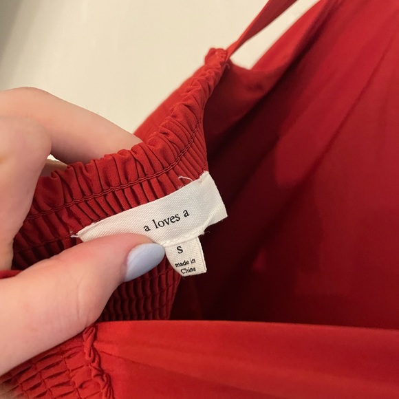 Beautiful red/orange a loves a maxi dress! Size small - Picture 3 of 4